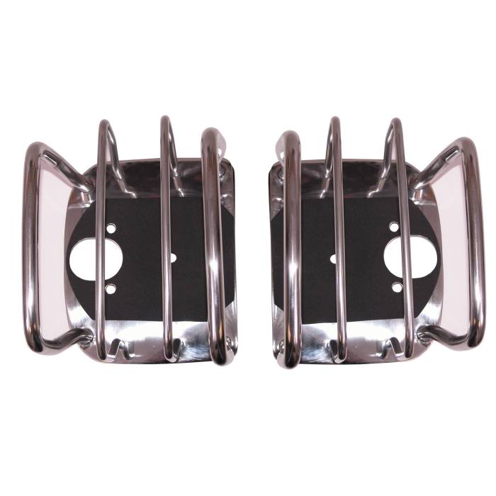 Rugged Ridge - Tail Light Euro Guards, Stainless Steel; 76-06 Jeep CJ/Wrangler