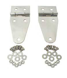 Rugged Ridge - Hood Hinges, Stainless Steel; 76-95 Jeep CJ/Wrangler YJ
