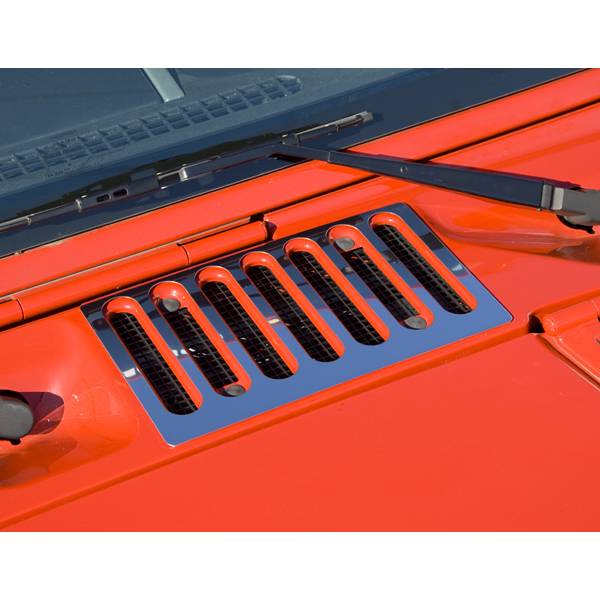Rugged Ridge - Cowl Vent Cover, Stainless Steel; 07-16 Jeep Wrangler JK