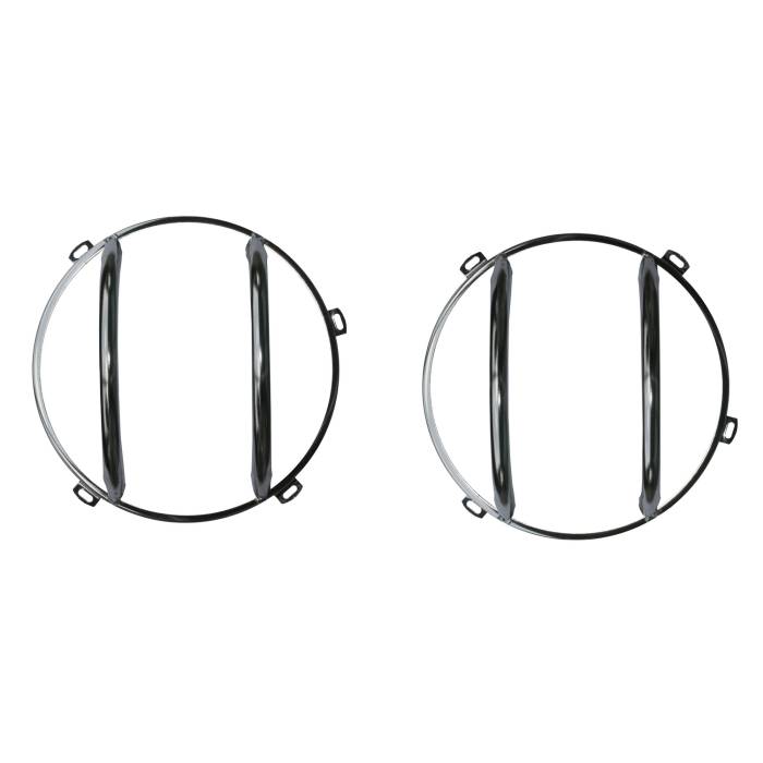 Rugged Ridge - Headlight Euro Guard Kit, Stainless Steel; 07-16 Jeep Wrangler JK
