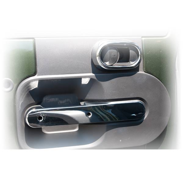 Rugged Ridge - Rear Door Handle Trim, Chrome; 07-10 Jeep Wrangler JKU