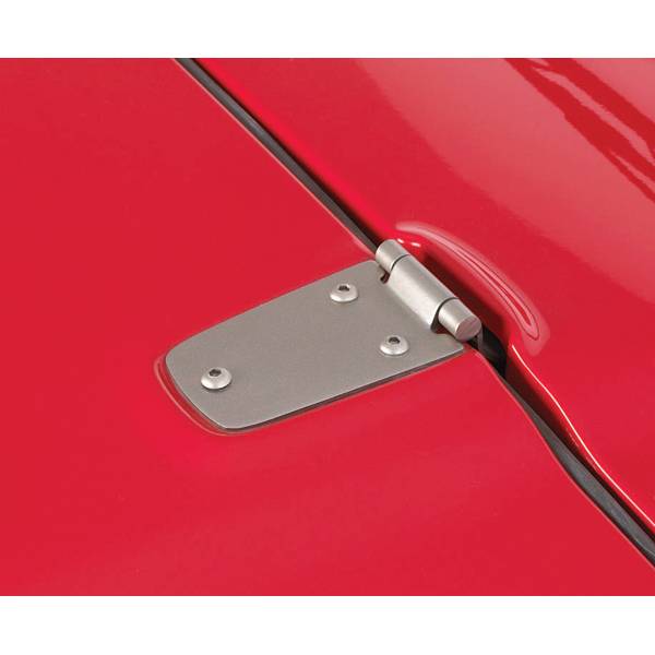 Rugged Ridge - Hood Hinge Kit, Satin Stainless Steel; 98-06 Jeep Wrangler TJ