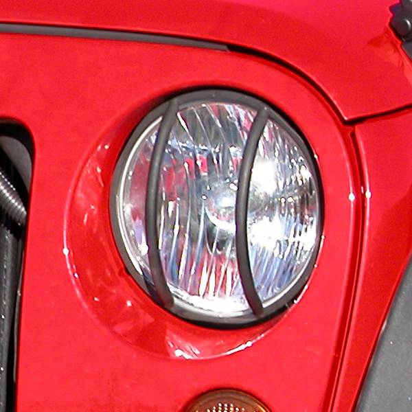 Rugged Ridge - Headlight Euro Guards, Black; 07-16 Jeep Wrangler JK