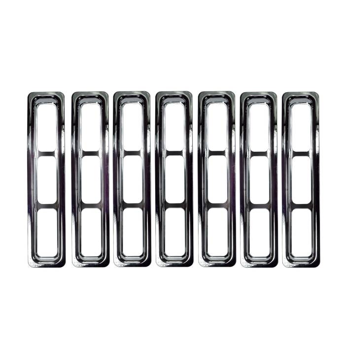 Rugged Ridge - Grille Inserts, Chrome; 97-06 Jeep Wrangler TJ