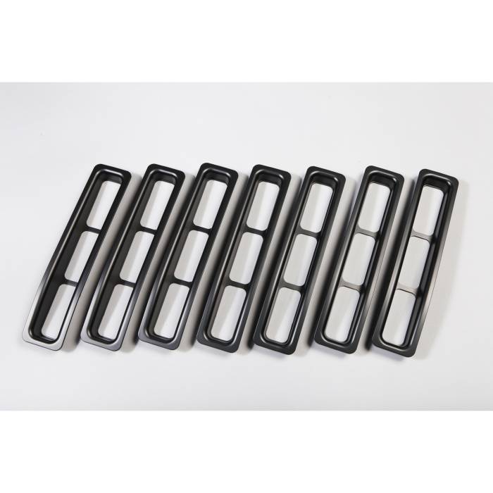 Rugged Ridge - Grille Inserts, Black; 97-06 Jeep Wrangler TJ