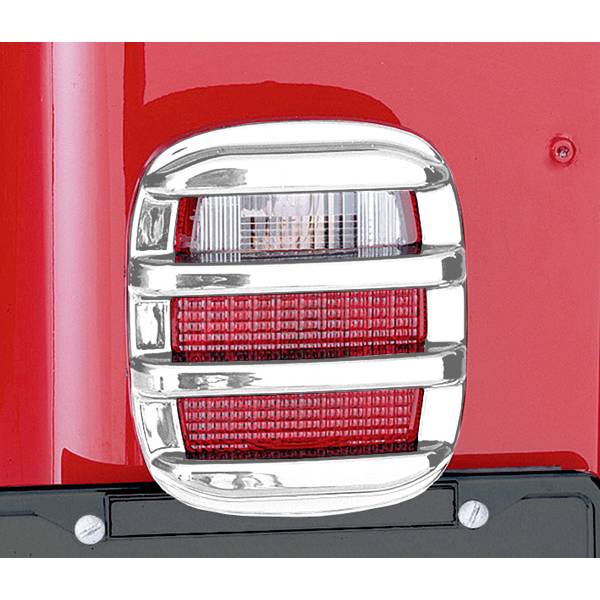 Rugged Ridge - Tail Light Guards, Chrome; 76-06 Jeep CJ/Wrangler YJ/TJ