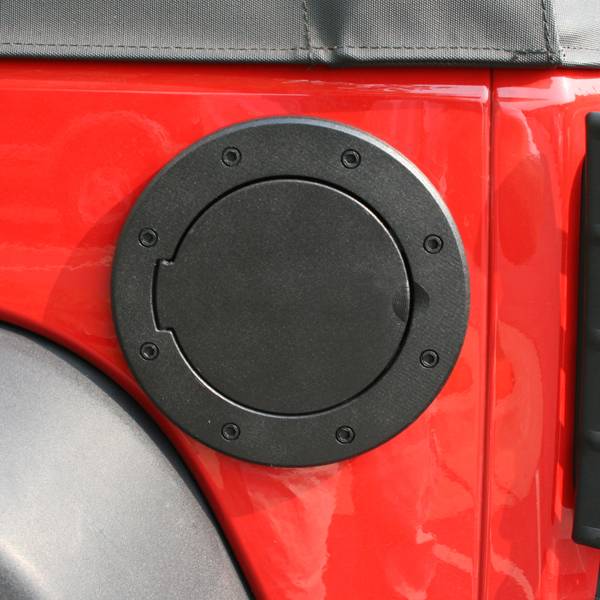 Rugged Ridge - Non-Locking Gas Cap Door, Black; 07-16 Jeep Wrangler JK