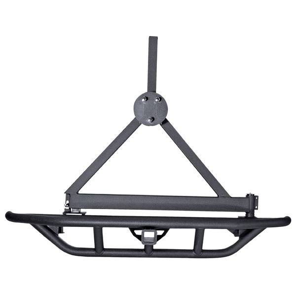 Rugged Ridge - RRC Rear Bumper Tire Carrier, Black; 87-06 Jeep Wrangler YJ/TJ