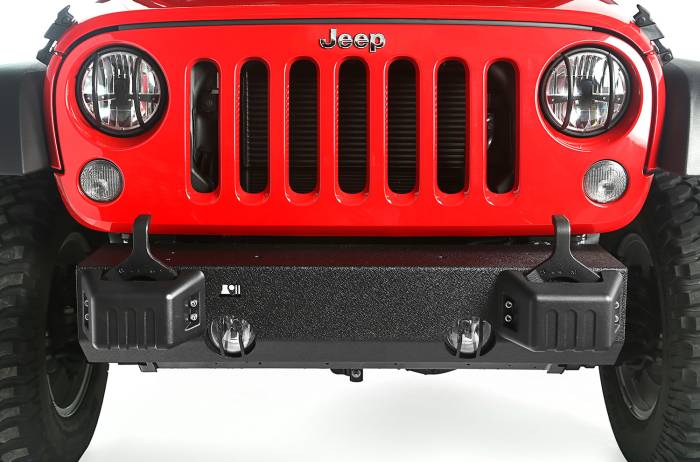 Rugged Ridge - XHD Front Bumper Base, Tow Point Covers; 07-16 Jeep Wrangler JK