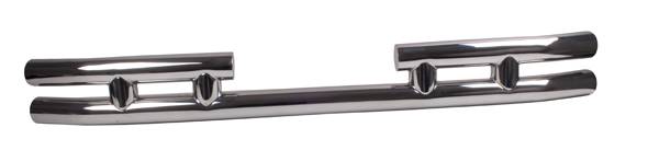 Rugged Ridge - Double Tube Rear Bumper, 3 Inch, Stainless Steel; 87-06 Wrangler YJ/TJ