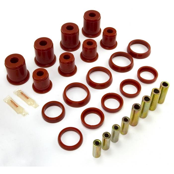 Rugged Ridge - Control Arm Bushing Kit, Front, Red; 97-06 Jeep Wrangler TJ