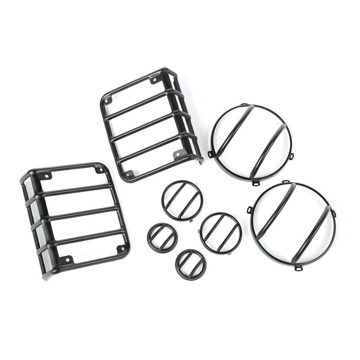 Rugged Ridge - 8 Piece Euro Guard Kit, Textured Black; 07-16 Jeep Wrangler JK