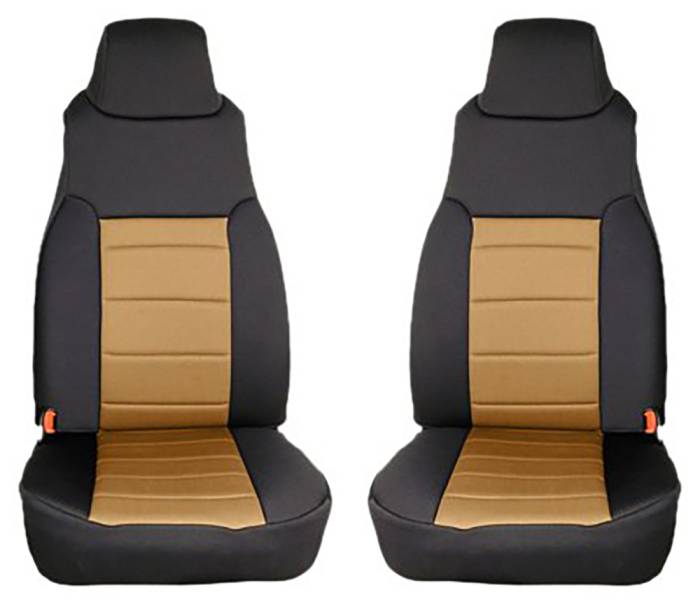 Rugged Ridge - Neoprene Front Seat Covers, Tan; 97-02 Jeep Wrangler TJ
