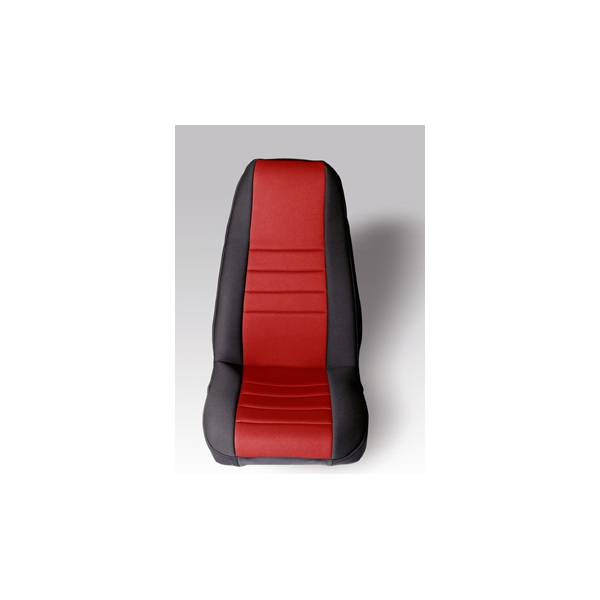 Rugged Ridge - Neoprene Front Seat Covers, Red; 76-90 Jeep CJ/Wrangler YJ