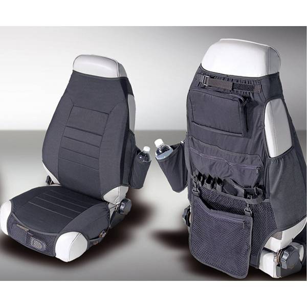 Rugged Ridge - Fabric Seat Protectors, Black; 76-06 Jeep CJ/Wrangler YJ/TJ