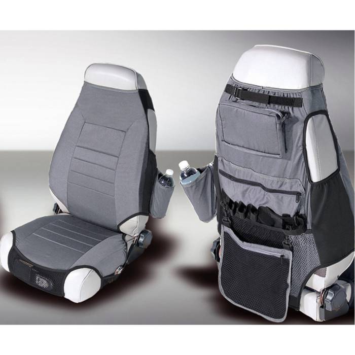Rugged Ridge - Fabric Seat Protectors, Gray; 76-06 Jeep CJ/Wrangler YJ/TJ