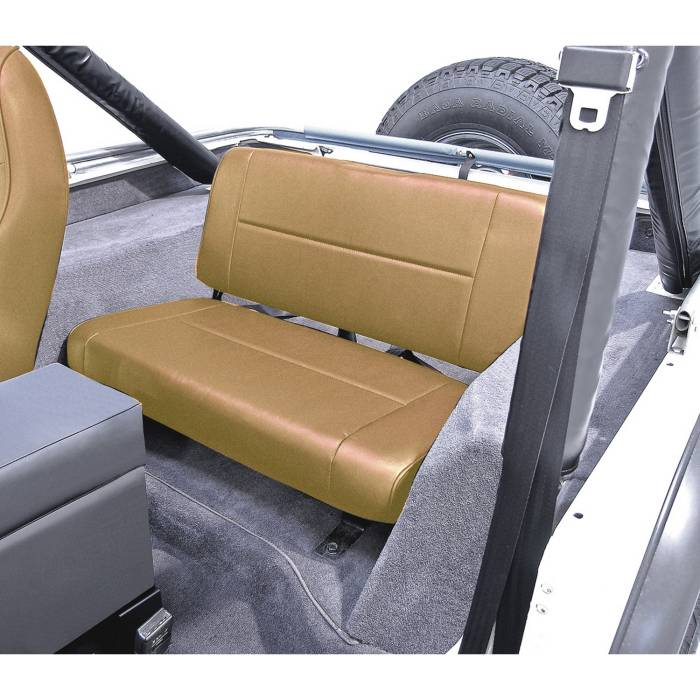 Rugged Ridge - Fixed Rear Seat, Tan; 55-95 Jeep CJ/Wrangler YJ