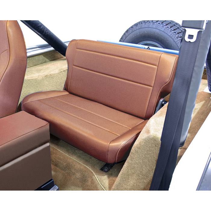 Rugged Ridge - Fold and Tumble Rear Seat, Tan; 76-95 Jeep CJ/Wrangler YJ