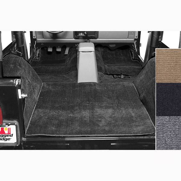 Rugged Ridge - Deluxe Carpet Kit, Black; 76-95 Jeep CJ/Wrangler YJ