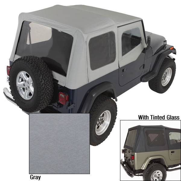 Rugged Ridge - Soft Top, Door Skins, Charcoal, Tinted Windows; 88-95 Jeep Wrangler YJ