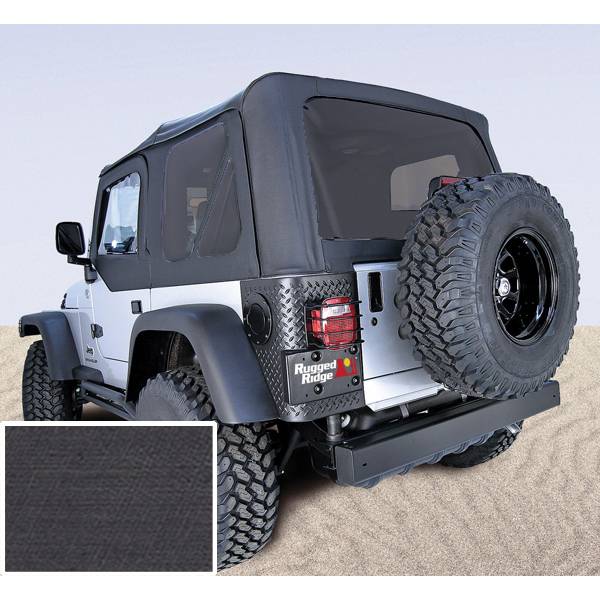 Rugged Ridge - Soft Top, Door Skins, Black, Tinted Windows; 97-02 Jeep Wrangler TJ
