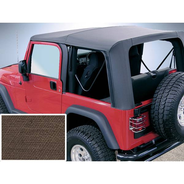 Rugged Ridge - XHD Soft Top, Khaki, Clear Windows; 97-06 Jeep Wrangler TJ
