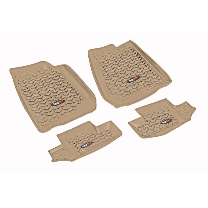Rugged Ridge - Floor Liners, Kit, Tan; 07-16 Jeep Wrangler JK