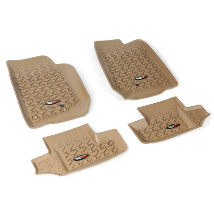 Rugged Ridge - Floor Liners, Kit, Tan, 2-Door; 07-16 Jeep Wrangler JK