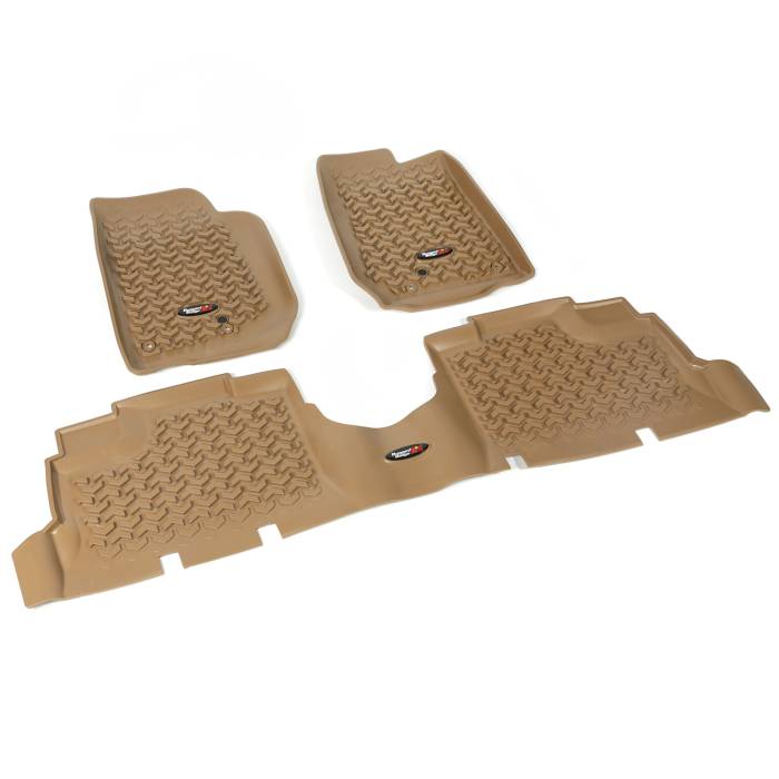 Rugged Ridge - Floor Liners, Kit, Tan, 4-Door; 07-16 Jeep Wrangler JK
