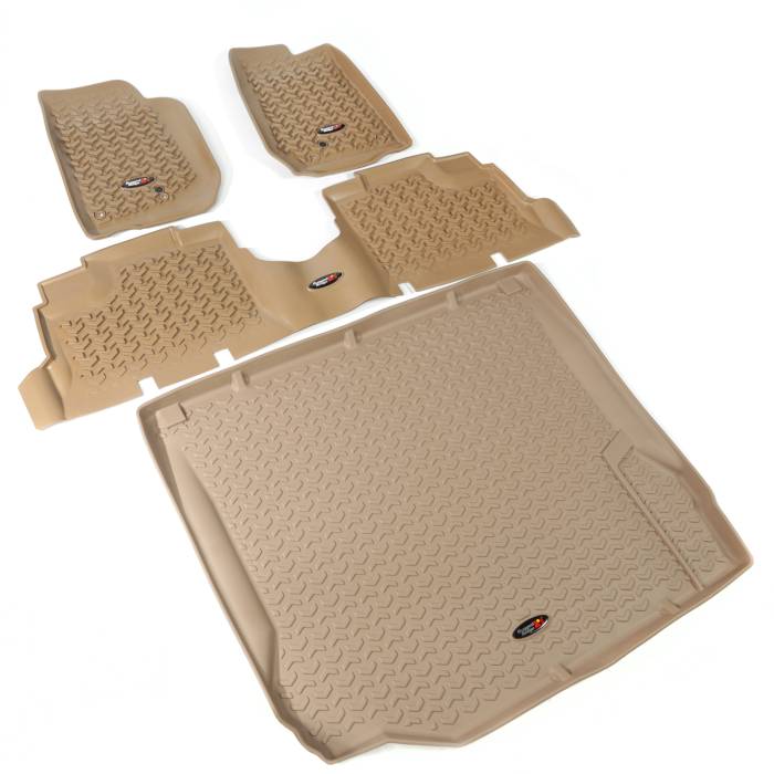 Rugged Ridge - Floor Liners, Kit, Tan, 2-Door; 07-10 Jeep Wrangler JK
