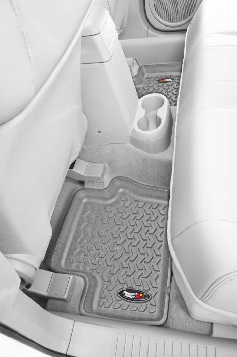 Rugged Ridge - Floor Liners, Rear, Gray; 08-12 Jeep Liberty KK