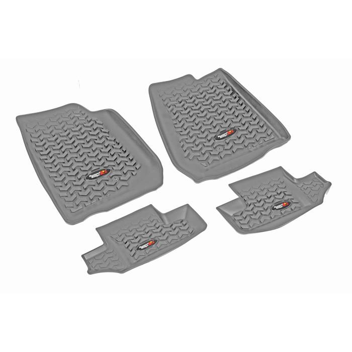 Rugged Ridge - Floor Liners, Kit, Gray; 07-16 Jeep Wrangler JK