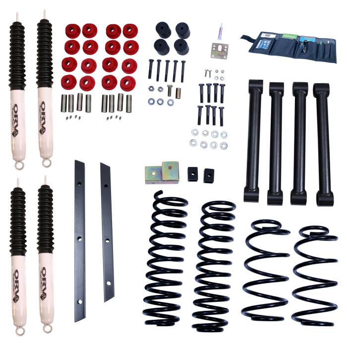 Rugged Ridge - 2 Inch Lift Kit with Shocks; 97-02 Jeep Wrangler TJ