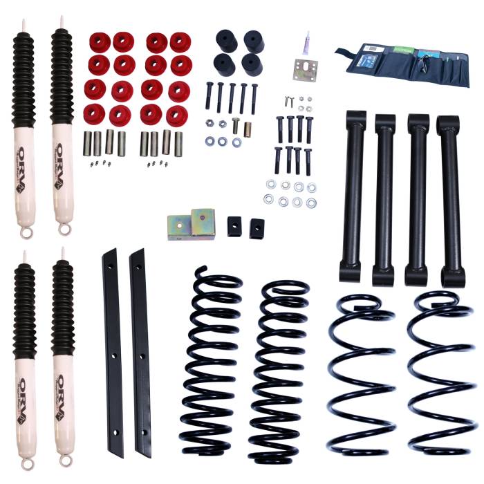 Rugged Ridge - 2 Inch Lift Kit with Shocks; 04-06 Jeep Wrangler Unlimited LJ