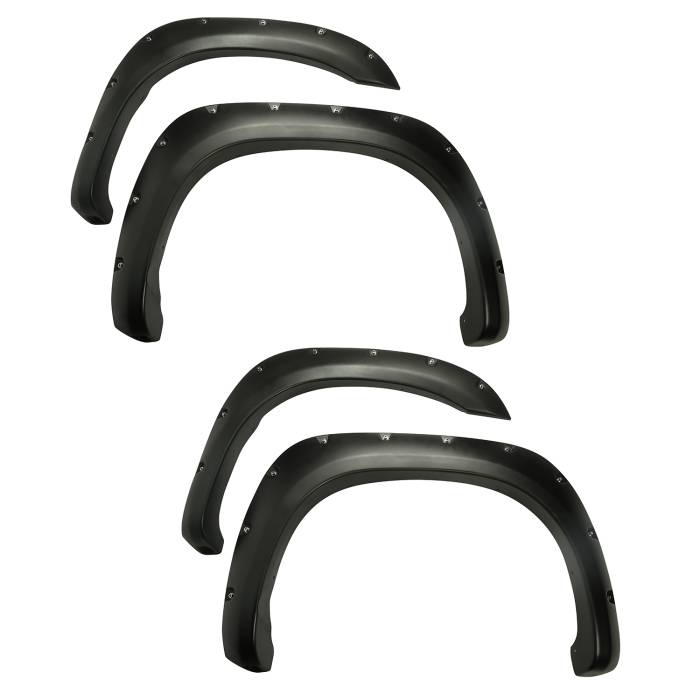 thumbnail interactive-video image 1 of AM Autoparts Smooth Pocket Style Fender Flare Kit – Bolt-On For Toyota Tundra 2007-2013 (4 Piece Set, Black) 1 of 2