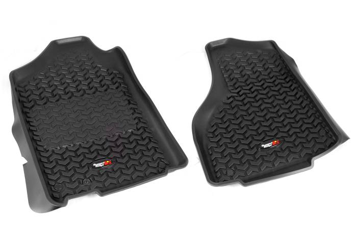 Rugged Ridge - Floor Liners, Front, Black; 12-18 Dodge Ram 1500/2500/3500 Reg/Quad