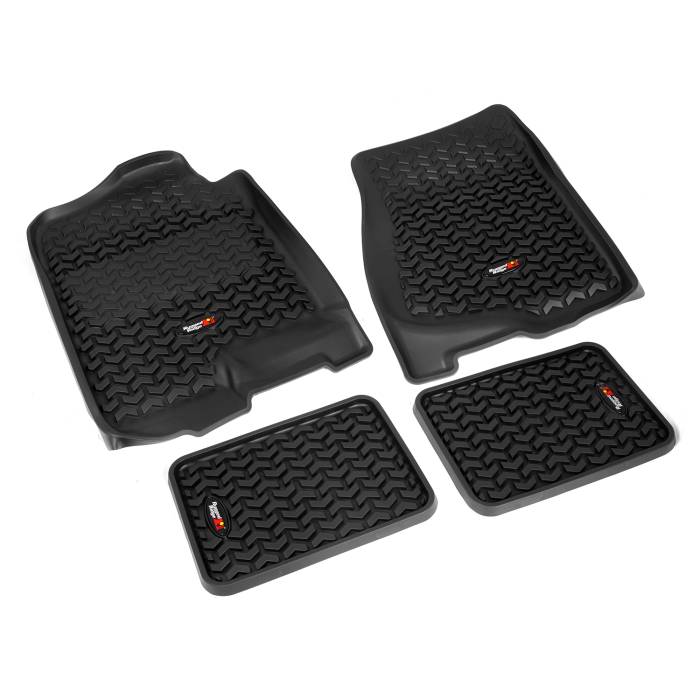 Rugged Ridge - Floor Liners, Kit, Black; 07-13 Chevrolet/GMC Fullsize Pickup/SUV