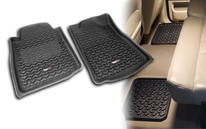 Rugged Ridge - Floor Liners, Kit, Black; 07-11 Toyota Sequoia/Tundra CrewMax/Double