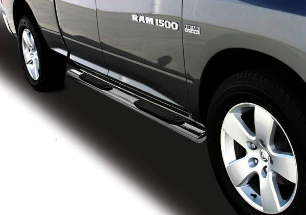 Big Country Truck Accessories - Big Country Truck Accessories - 394030806 - 4in WIDESIDER Platinum Side Bars Kit - 80in Long Stainless + Mounting Brackets