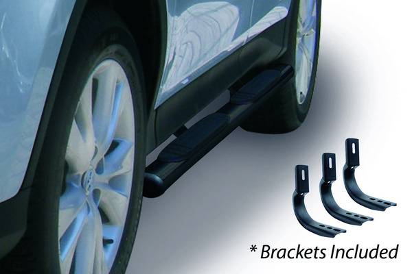 Big Country Truck Accessories - Big Country Truck Accessories - 394171719 - 4in WIDESIDER Platinum Side Bars Kit - 71in Long Black + Mounting Brackets
