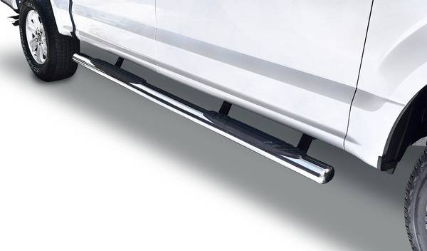 Big Country Truck Accessories - Big Country Truck Accessories - 394269876 - 4in WIDESIDER Platinum Side Bars Kit - 87in Long Stainless + Mounting Brackets