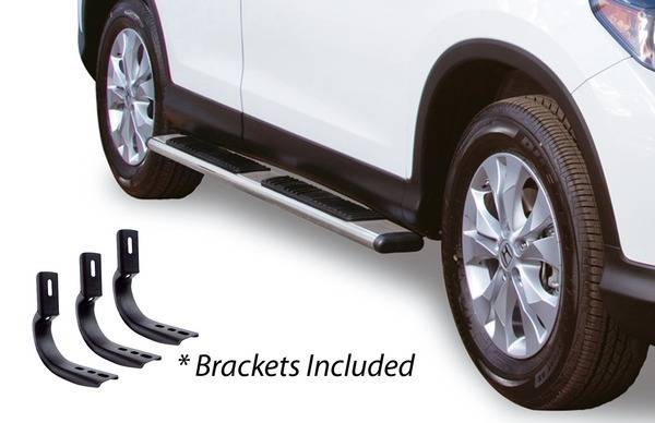 Big Country Truck Accessories - Big Country Truck Accessories - 395244716 - 5in WIDESIDER Platinum Side Bars Kit: 71in Long Polished Stainless Steel +Brackets