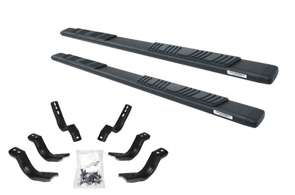 Big Country Truck Accessories - Big Country Truck Accessories - 395269870 - 5in WIDESIDER Platinum Side Bars Kit: 87in Long Text Black coat + Brackets