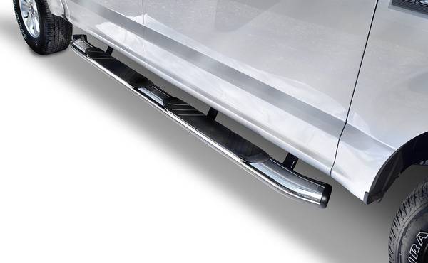 Big Country Truck Accessories - Big Country Truck Accessories - 395269878 - 5in WIDESIDER XL Side Bars Kit - 87in Long Chrome + Mounting Brackets