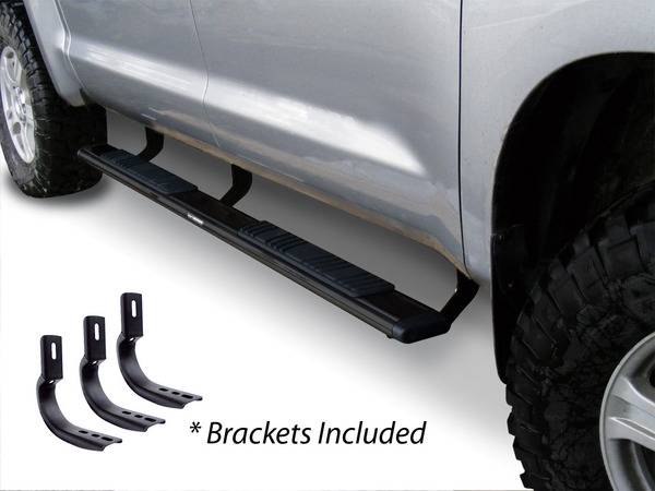 Big Country Truck Accessories - Big Country Truck Accessories - 395169520 - 5in WIDESIDER Platinum Side Bars Kit: 52in Long Text Black coat + Brackets