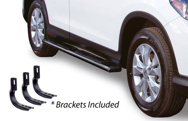 Big Country Truck Accessories - Big Country Truck Accessories - 395171759 - 5in WIDESIDER Platinum Side Bars Kit: 75in Long Black Powder Coat + Brackets