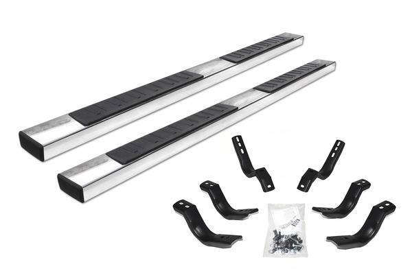 Big Country Truck Accessories - Big Country Truck Accessories - 3962205806 - 6in WIDESIDER Platinum II Stainless steel Side Bars Kit - 80in Long + Brackets