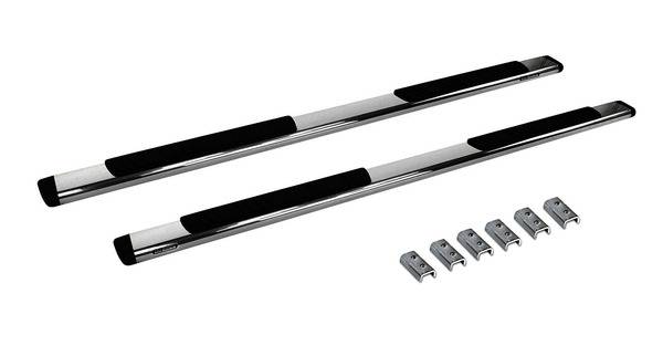 Big Country Truck Accessories - Big Country Truck Accessories - 395401876 - 5in WIDESIDER Platinum Side Bars Kit: 87in Long Polished Stainless Steel +Brackets