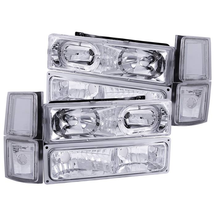 Anzo USA - Anzo USA Crystal Headlight Set w/Halo 111101