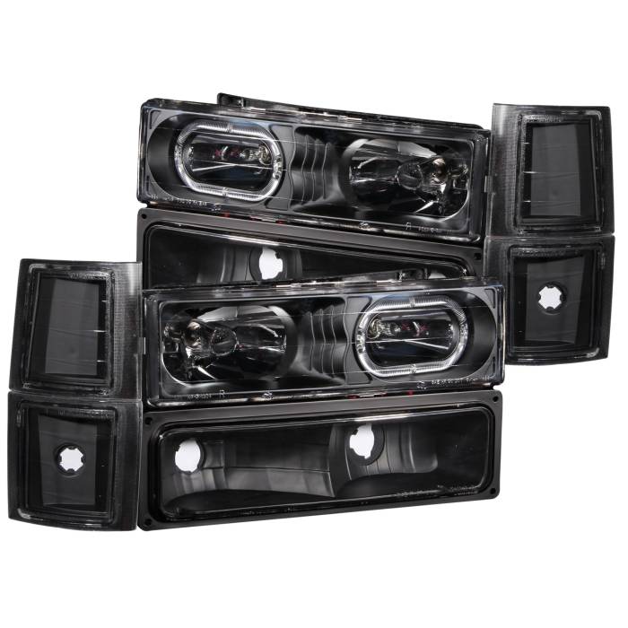 Anzo USA - Anzo USA Crystal Headlight Set w/Halo 111102